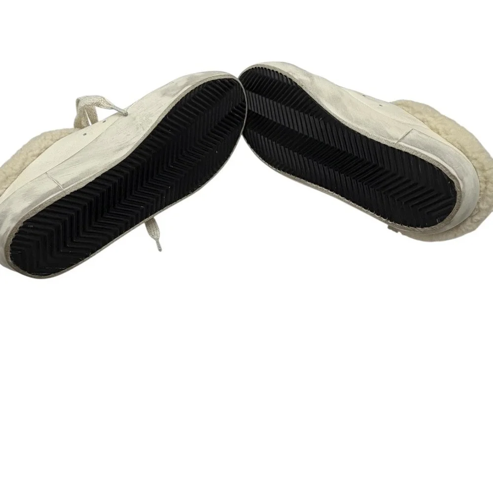Golden Goose Sneaker Women & Beige Super Star Sabot Leather‎ Lamb Shearling Mule